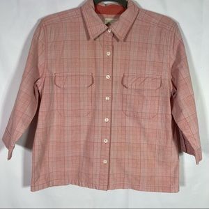 Christopher & Banks, Plaid Button Down Shirt. Size Medium In excellent condition